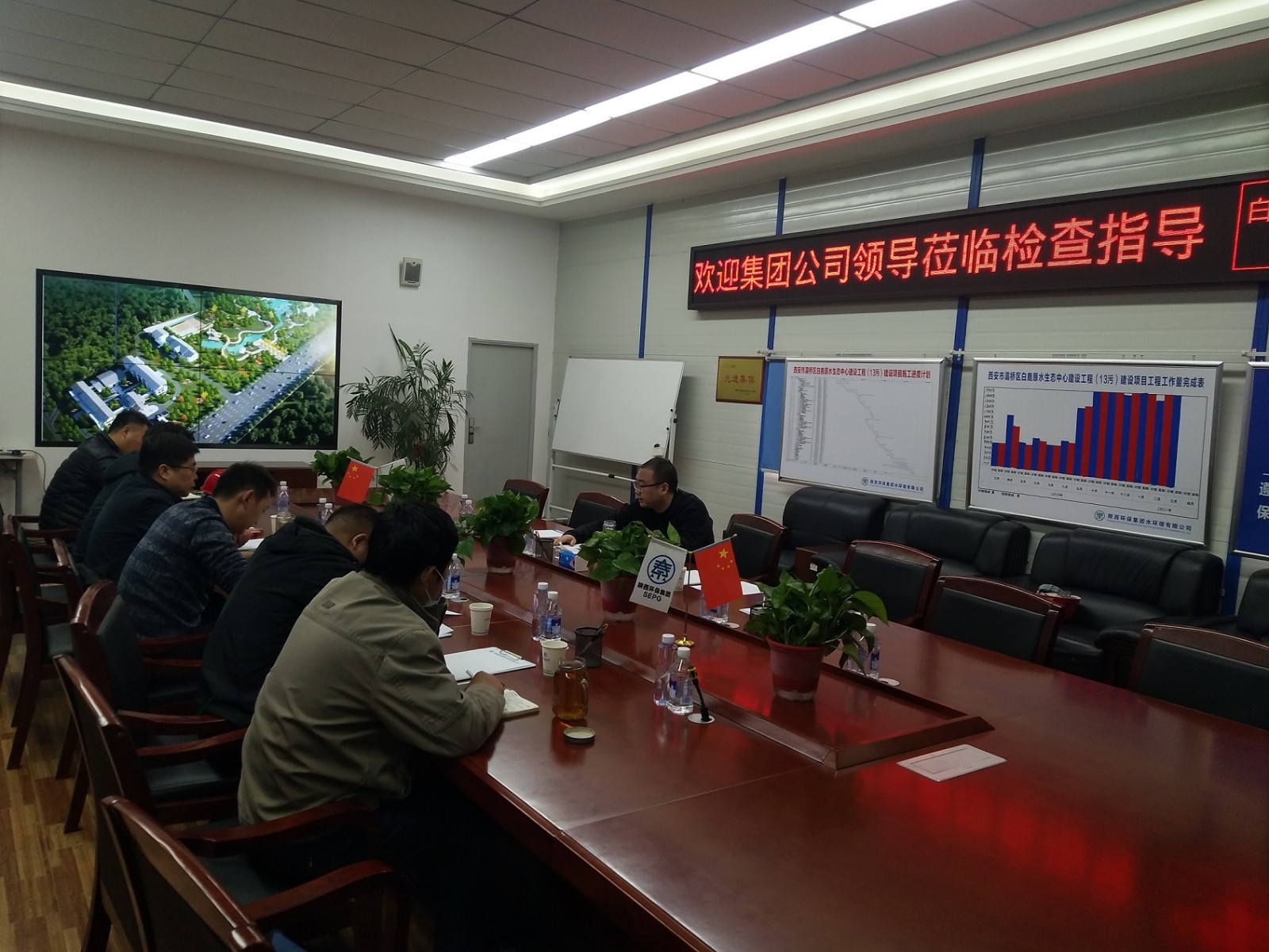 平博集团检查三秦环保股份公司水情形公司清静生产事情